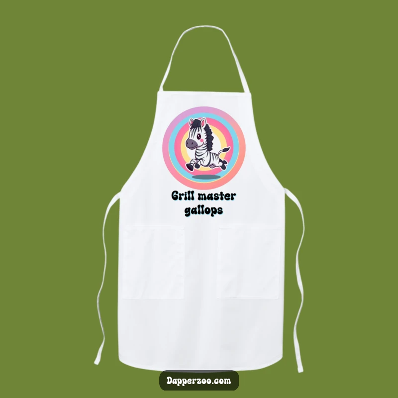 Funny Zebra Chef Apron - Gallop Through Meals with Enthusiastic Fun