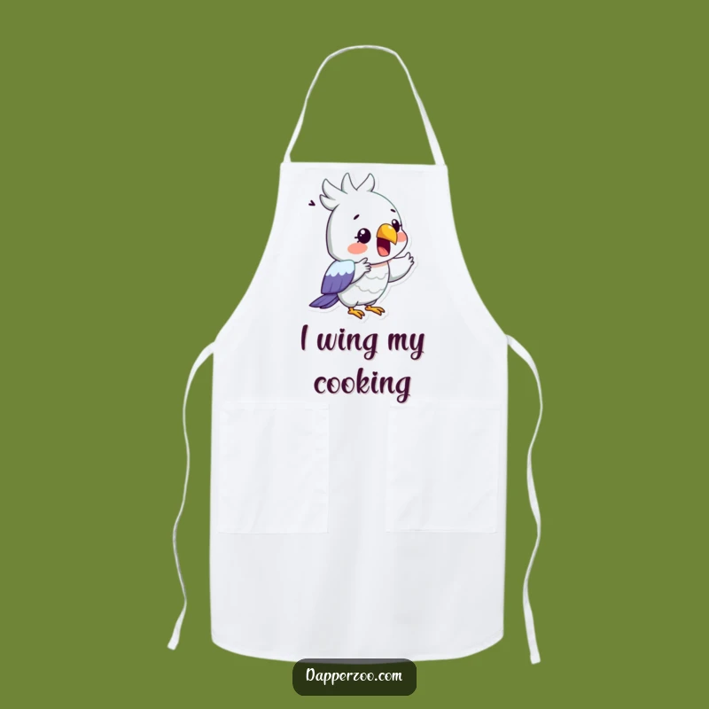 Funny Parrot Chef Apron - Hilarious Drama for Your Kitchen Adventures
