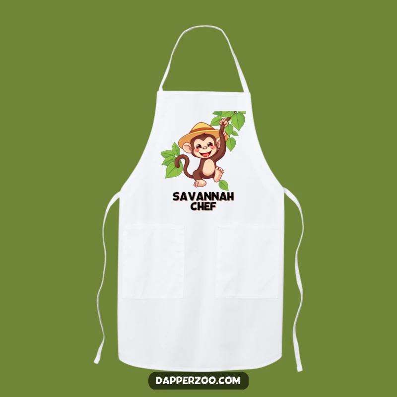 Funny Monkey Safari Apron - Cook with Adventure and Primate Charm