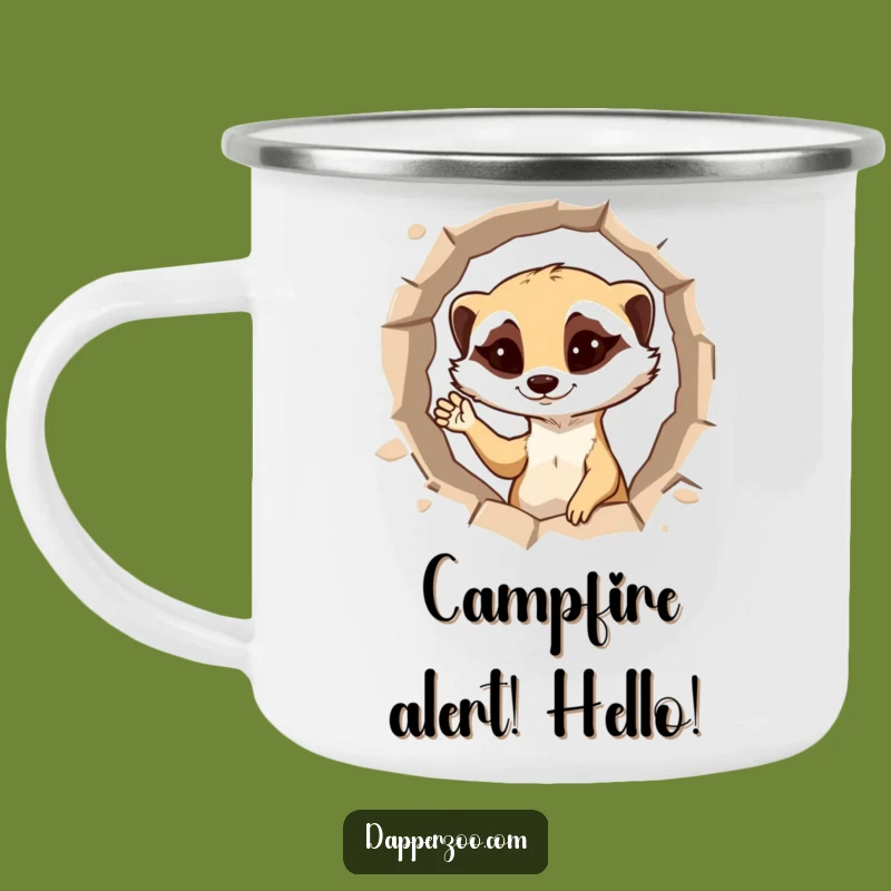 Funny Meerkat Camping Mug: Durable Mischievous Character, Great Funny Gift for Outdoors