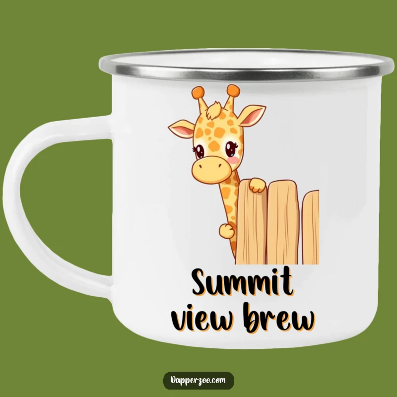 Durable Funny Kawaii Giraffe Peeking Camping Mug - Outdoor Curiosity Gift