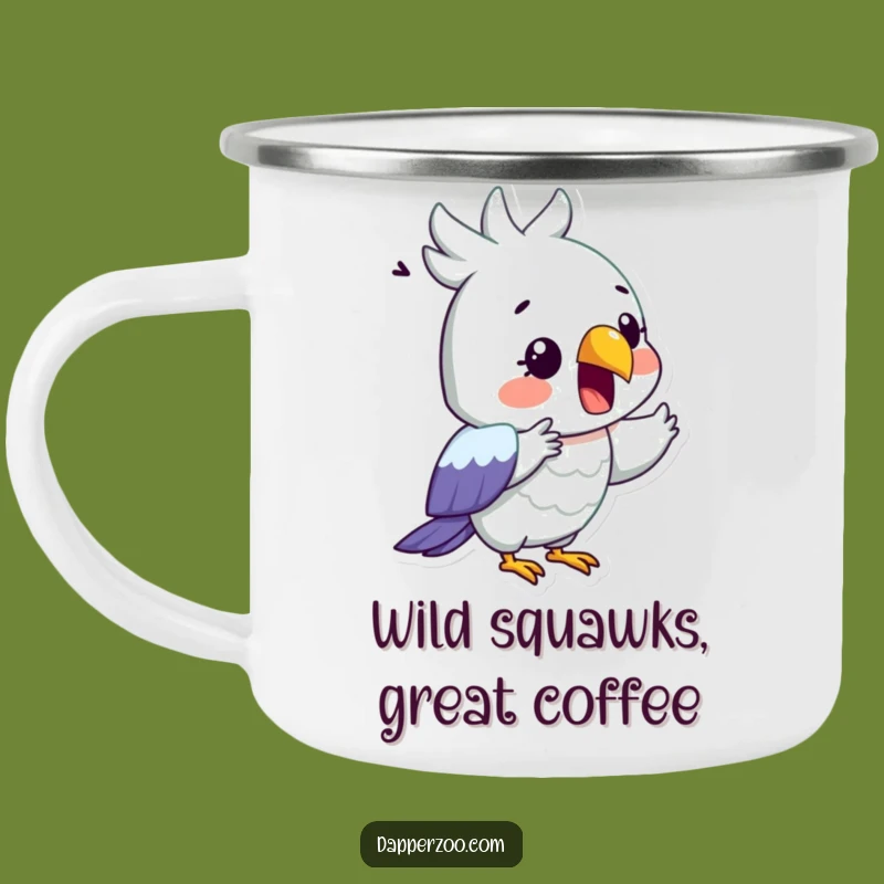 Funny Parrot Adventure Mug - Hilarious Outdoor Companion with Dramatic Surprise