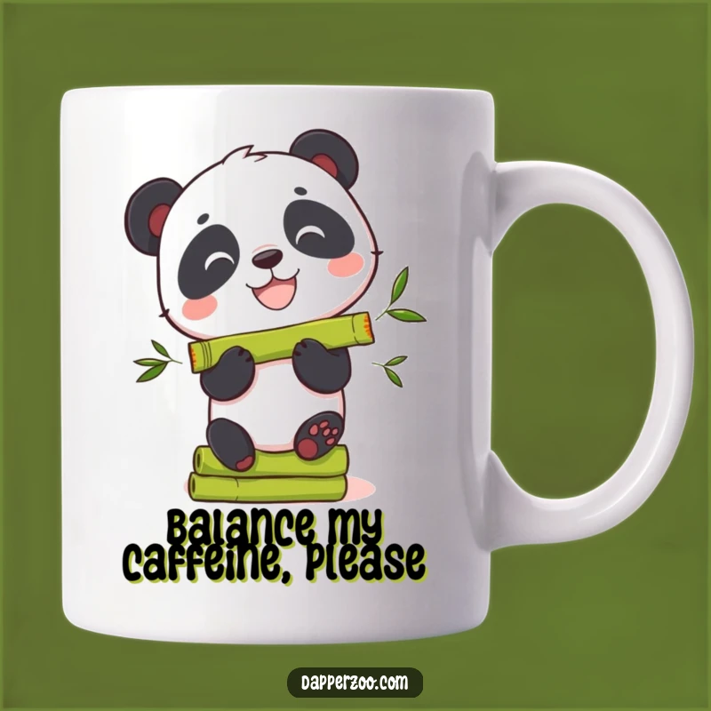 Funny Panda Bamboo Mug: Curious Bear Grinning, Perfect Funny Gift for Animal Lovers