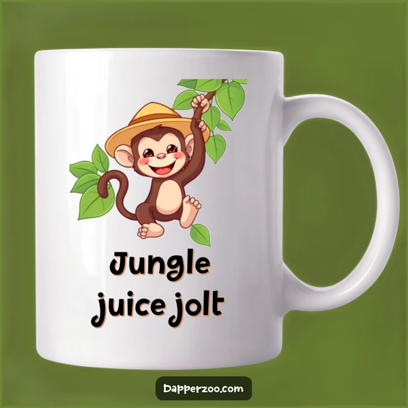 Funny Monkey Safari Mug - Adventure Awaits with a Grinning Primate Gift