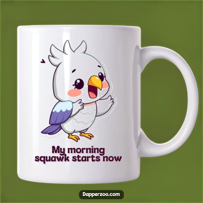 Funny Parrot Reciting Mug - A Hilarious Gift for Drama Lovers and Bird Enthusiasts