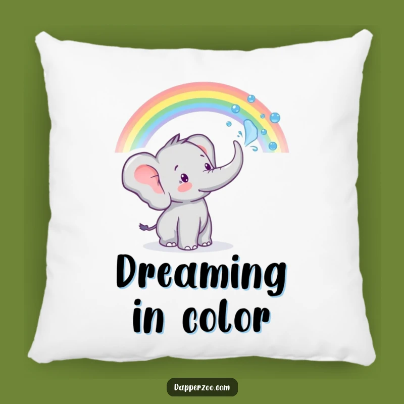 Funny Elephant Rainbow Spray Pillow: Comfort and Color Combined