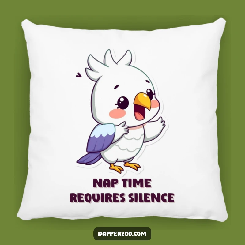 Funny Parrot Drama Pillow - Cozy Comfort with Hilarious, Surprised Bird Design