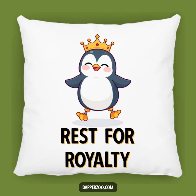 Funny Penguin Stilts Pillow - Comfy Cushion with Regal Comedy
