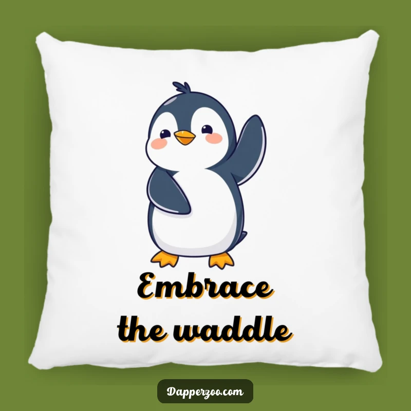 Soft Funny Kawaii Penguin Waddling Pillow - Comfy & Quirky Decor