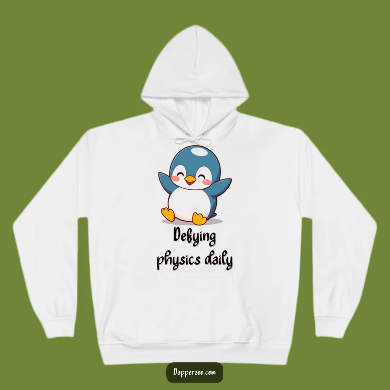 Cozy Funny Penguin Flying Hoodie - Comical Wings Sweatshirt, Perfect Gift