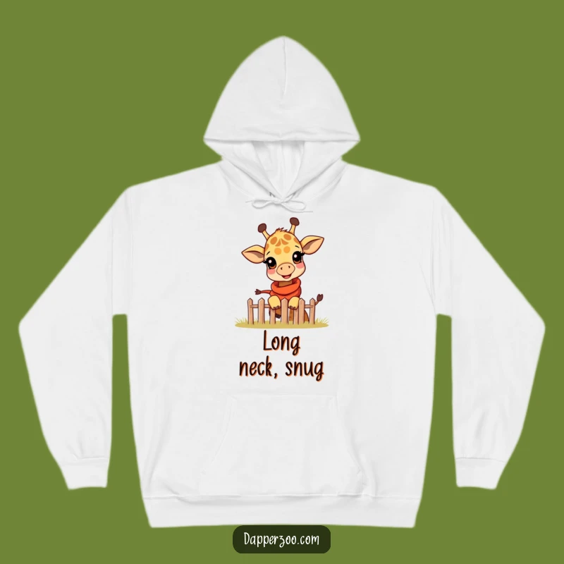 Funny Giraffe Hoodie - Cozy Scarf Peeking Sweatshirt Gift