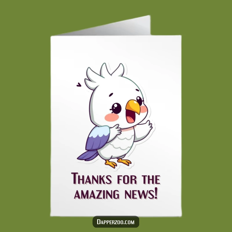 Free Printable Parrot Thank You Card - Surprise Gratitude Downloadable