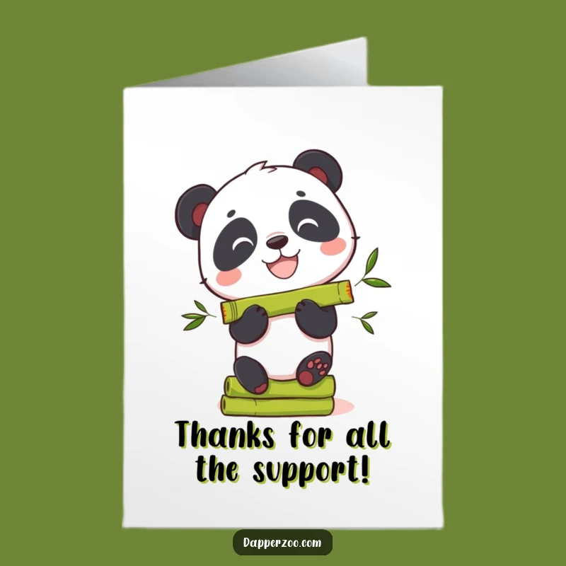 Free Printable Panda Thank You Card: Bamboo Balance Bear Funny Downloadable Gift