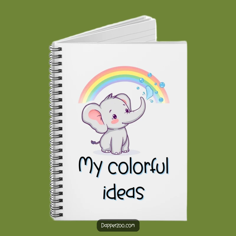 Funny Elephant Rainbow Spray Notebook: Capture Your Colorful Ideas