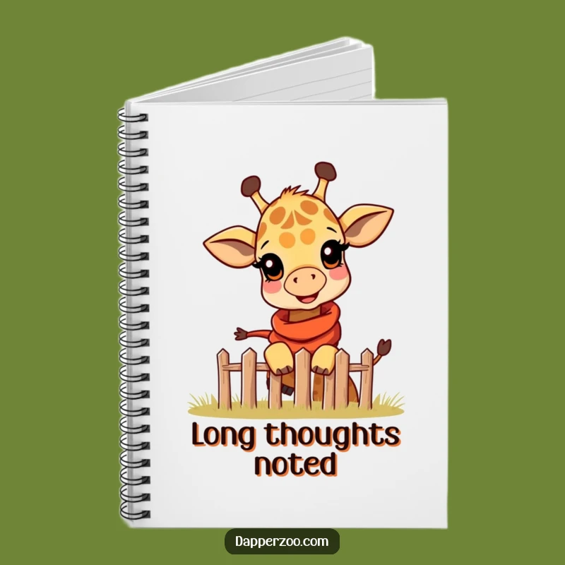Funny Giraffe Notebook - Scarf Peek Journal for Ideas