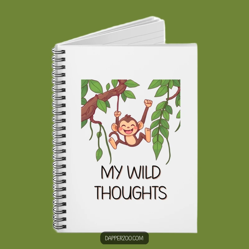 Funny Monkey Swing Notebook: Happy Monkey Grinning, Hilarious Journal Gift!