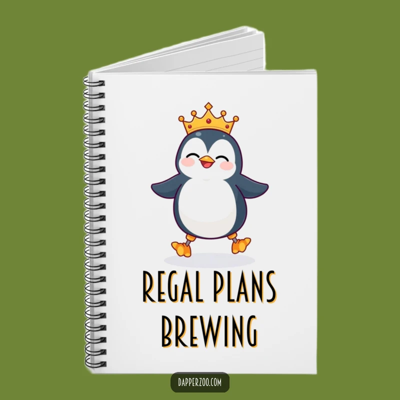 Funny Penguin Stilts Notebook - Jot Down Regal Thoughts with Comedic Flair