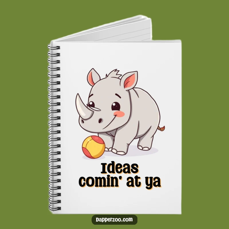Funny Rhino Calf Notebook: Jot Down Ideas, Cute Funny Gift for Note-takers