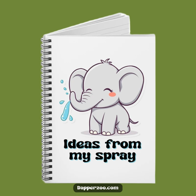 Funny Elephant Water Spray Notebook - Hilarious Journal for Joyful Ideas