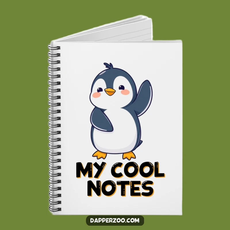 Funny Kawaii Penguin Waddling Notebook - Journal Your Comical Thoughts