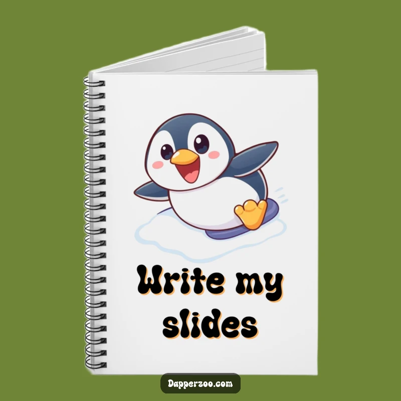 Funny Penguin Slide Notebook: Cute Penguin Thrill Seeker, Hilarious Journal Gift!