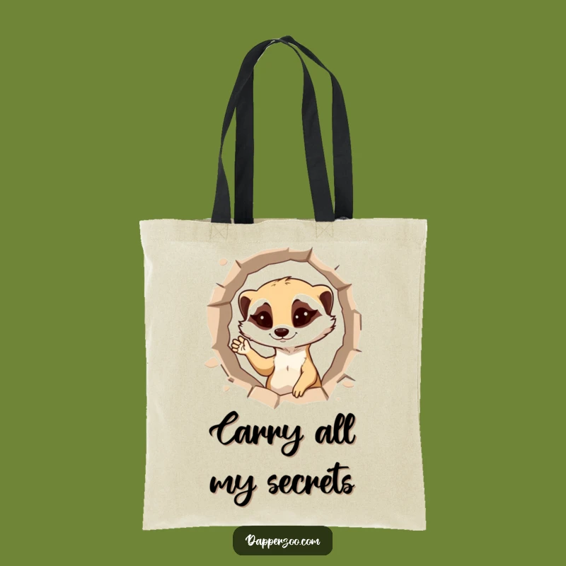 Funny Meerkat Tote Bag: Durable Mischievous Character, Practical Funny Gift for Shoppers
