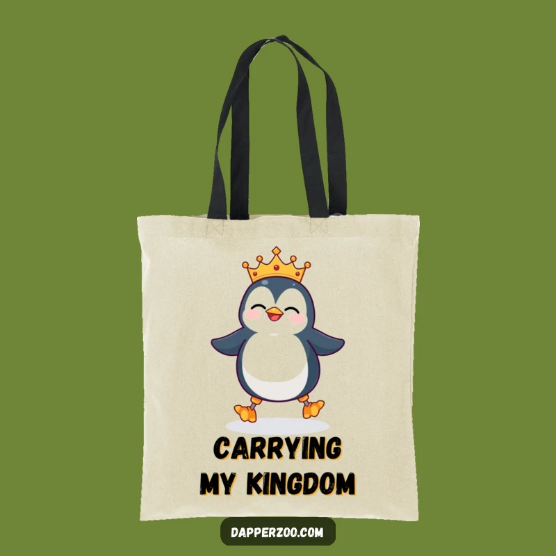 Funny Penguin Stilts Tote Bag - Carry Your Laughs with Regal Flair
