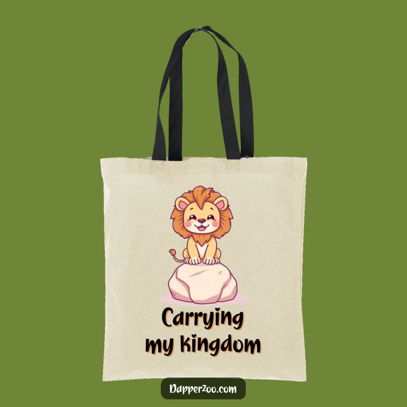 Funny Lion Regal Pose Tote Bag - Hilarious Accessory for Royal Errands