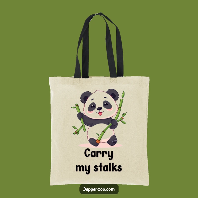 Funny Panda Juggling Tote Bag: Clumsy Panda Bamboo, Hilarious Accessory Gift!
