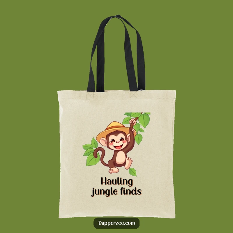 Funny Monkey Safari Tote Bag - Carry Your Essentials with Primate Flair